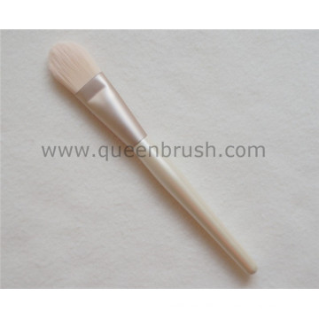 Benutzerdefinierte Logo Gesichtsmaske Pinsel Holz Makeup Foundation Pinsel